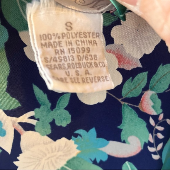 Vintage Inner Most Women's Floral Kimono Satin Robe Size Small Pockets Hong Kong - Picture 7 of 9